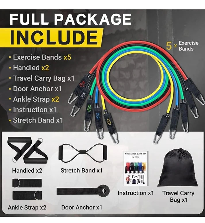 Resistance Bands Set for Heavy Workout (premium product for premium people)